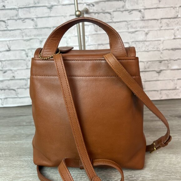Vintage Coach 4152 British tan Leather Backpack Daypack - Picture 3 of 7